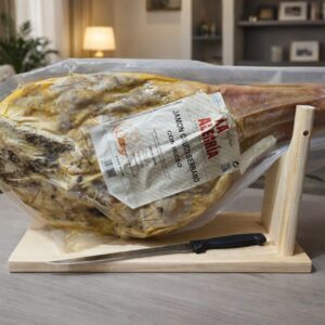 Jamón serrano bodega pata v (soporte y cuchillo de regalo)